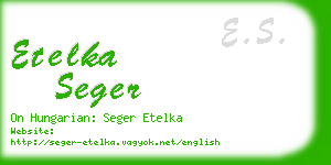 etelka seger business card